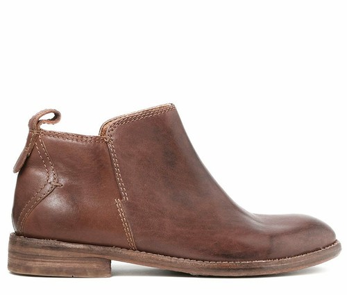 H by Hudson Tan Revelin Leather Flat Shoes Zip Ankle Casual Boots 3 to 8 New