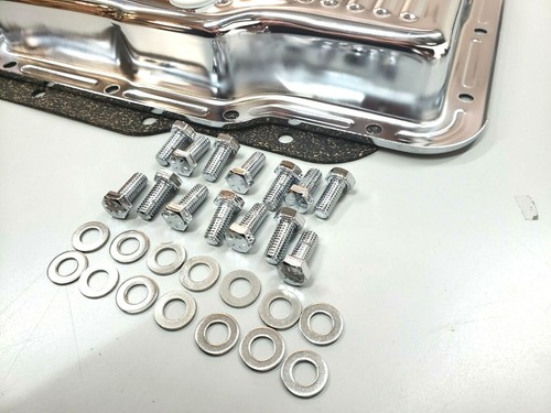 Chevy Powerglide Chrome Steel Transmission Pan Kit W// Bolts And Gasket GM