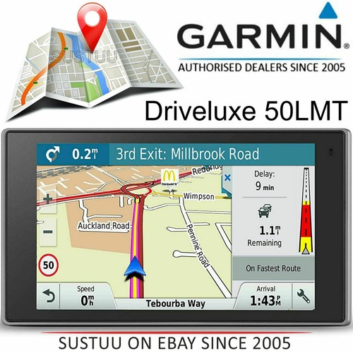 Garmin Driveluxe 50LMT 5/" GPS SatNav|FREE LIFETIME UK Europe Map Updates+Traffic