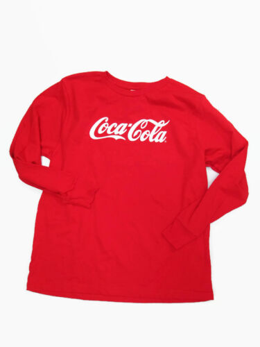 Coca-Cola Youth Large Red Long Sleeve 100% Cotton Tee T-shirt Child Children 