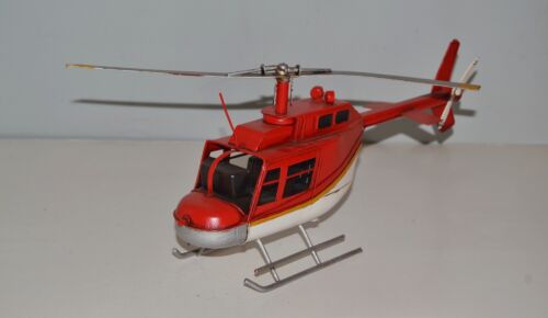 Blechmodell Nostalgie Luftfahrzeug Helikopter Oldtimer Bell Hubschrauber L 33 cm 