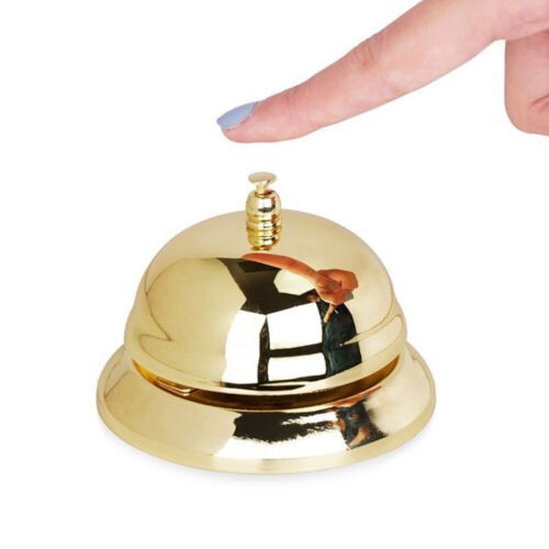 1pc Service Bell Funny Stylish Fashion Chic Golden Hands Pressing Bells 