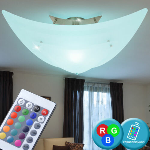 LED Decken Lampe Wohn Ess Schlaf Zimmer Leuchte RGB Fernbedienung Dimmer Diele