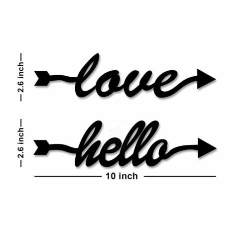 Details about  / Love /& Hello MDF Plaque Painted Cutout Ready to Hang for Wall Décor