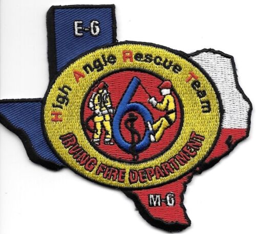 fire patch 6 // High Angle Rescue Team Irving  Station TX 4/" x 3.5/" size