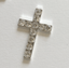WEDDING// CARD MAKING APP1.7 X 2.5CM 10 DIAMANTE SILVER METAL RHINESTONE CROSS