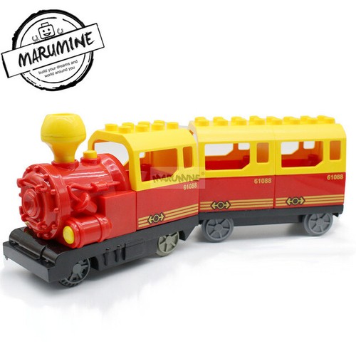 Marumine Battery Operated Duplo Blocks Train Toys Building Bricks Children Educa