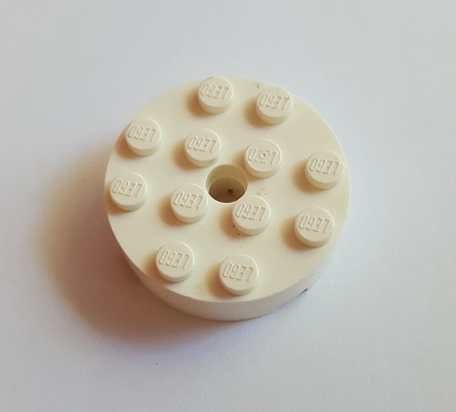 LEGO 87081 pietra circa 4x4 foro tondo nuovo grigio scuro o bianco selezione 23