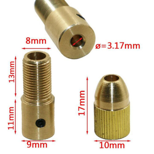 8Pcs 0.5-3mm Electric Drill Bit Collet Mini Twist Drill Tool Chuck Set Pretty