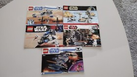 Lego Star Wars Instruction Manuals ONLY set/lot 5 - 8016, 7748, 8015, 7749, 7667