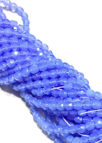 4mm Shades Of Blue Czech fire Polished 50 Beads CHOOSE COLOR!! 