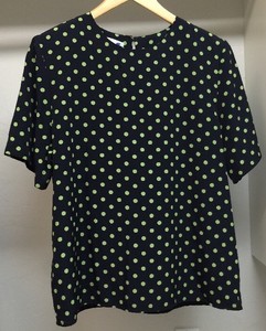 Lime Green Polka Dot Blouse vintage womens blouse blue lime green polka dot 12 ebay Lime Green Polka Dot Blouse vintage womens blouse blue lime green polka dot 12 ebay