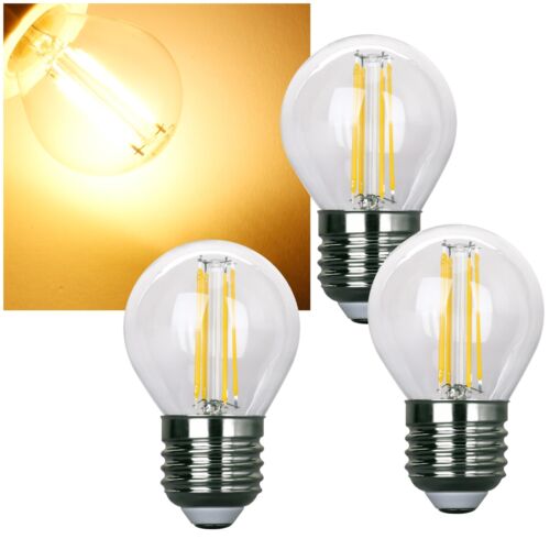 Gouttes-Forme Lampe Ampoule 3 pièces ampoules DEL e27 470 lm 4 W 230 V Bon état 