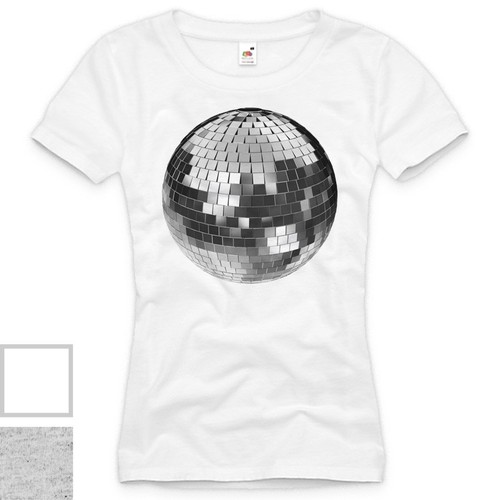 Diskokugel T-Shirt Damen party house techno discokugel club musik club 70er 80er