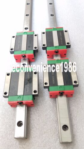 2 sets HGR25-700mm Hiwin Linear rail & 4 pcs HGW25CC Block Bearing 