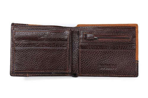 Genuine Leather Men Wallets Coin Pocket Zipper Real Men/'s Leather Male Wallet