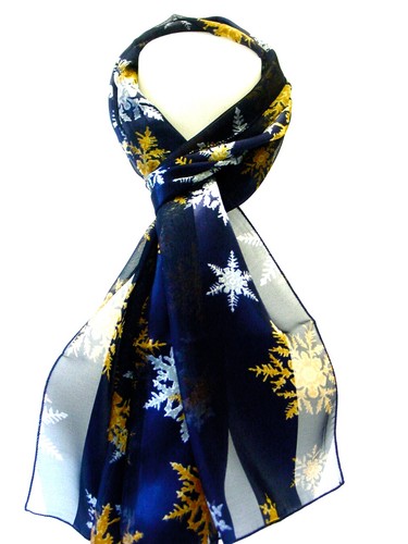 Beautiful Lovely New Christmas Snow Flake Satin Stripe Scarf Stole Neck Scarf