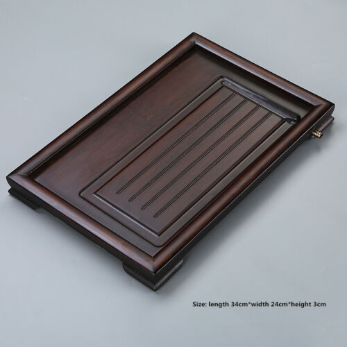 NEW Luxury Natural Hard Bamboo Gongfu Tea Tray Serving Table Plate Water Storage