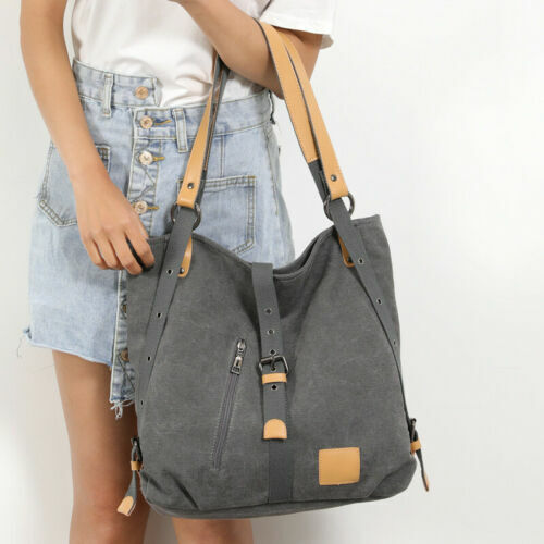 Women Casual Handbag Canvas Shoulder Bags Tote Travel Bag Backpack School Bag 