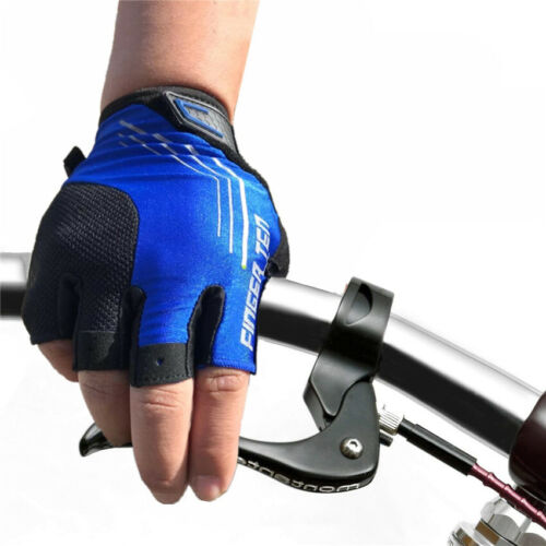 Cycling Gloves Fingerless Mens Motor Bike Mountain Half Finger Sports Grip Gel 