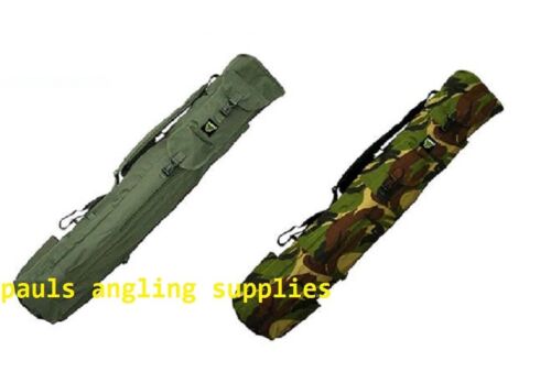 Carp On Fishing Quiver 4 Rod Bag Holdall DPM Camo or Green Padded Strap
