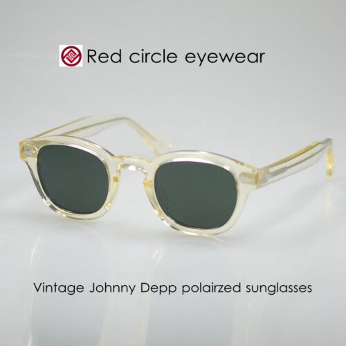 Vintage G15 polarized sunglass johnny depp glasses mens flesh acetate sunglasses 