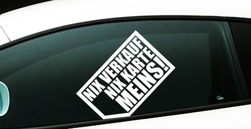 Auto Tuning Styling 2x Nix Verkauf Nix Karte Meins Autoscheibe Aufkleber Auto Jdm Oem Tuning Expor1 Ceylonexhibitions Lk