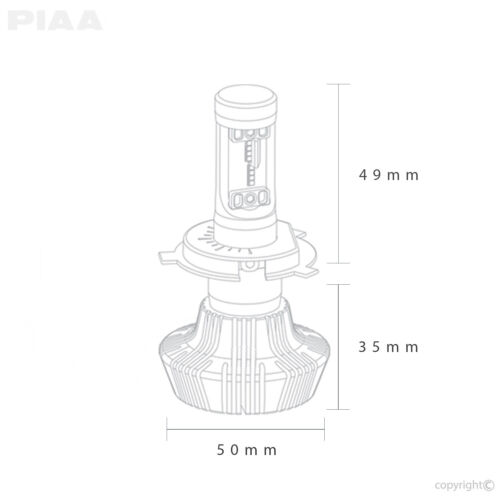 PIAA H8 Platinum Brilliant White LED Headlight Light Bulbs Plug /& Play SET New