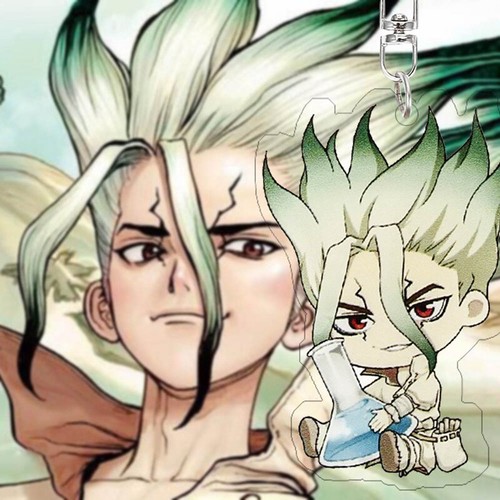 Anime Dr Stone Ishigami Senku Acrylic Keychain Collectible Keyring Pendent Gift Other Japanese Anime Japanese Anime Collectables