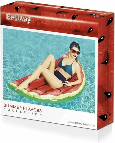 Novelty Fruits Inflatable Lilo Swimming Pool Float Sun Bed Love Island Loungers 
