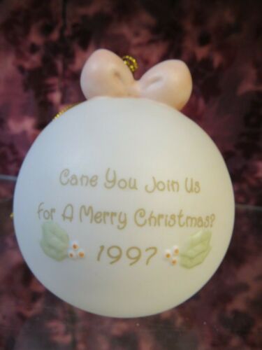 Precious Moments-#272728 "CAN YOU JOIN US FOR A MERRY CHRISTMAS" 1997 BALL NIB 