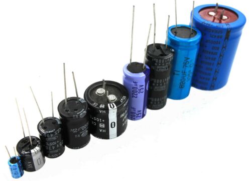 0.1uF to 6800uF 6.3V to 450V Radial Electrolytic Capacitors Lot of 3