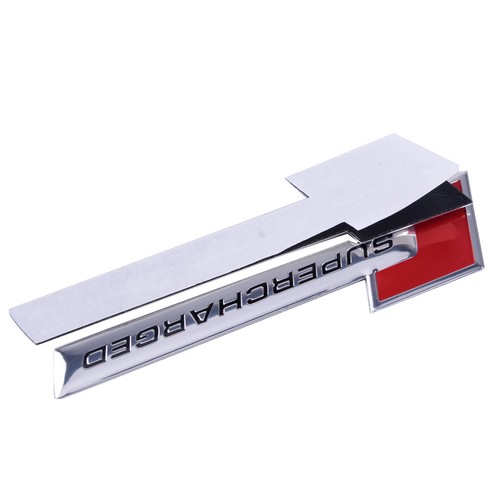 2stk Alu Supercharged Emblem Plakette Auto Seite Körper Aufkleber dekoration