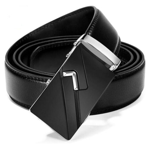 Men's Luxury Leather Automatic Buckle Waistband Belts Waist Strap 110cm-140cm 