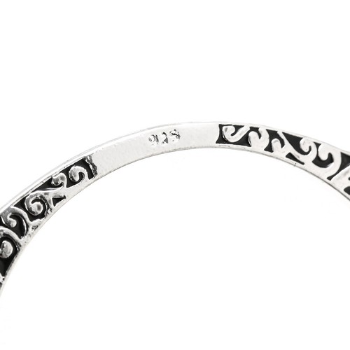 Breloque Argent Tibétain Sculpté Pêche Pendentif Fleur Bracelet vintage Rétro