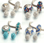 New Unique Auth 925 Sterling Silver Charm Bead CZ Dangle fits Fashion Bracelet