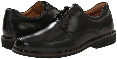 ECCO Men/'s 621114 black lace Holton Apron Toe Oxford