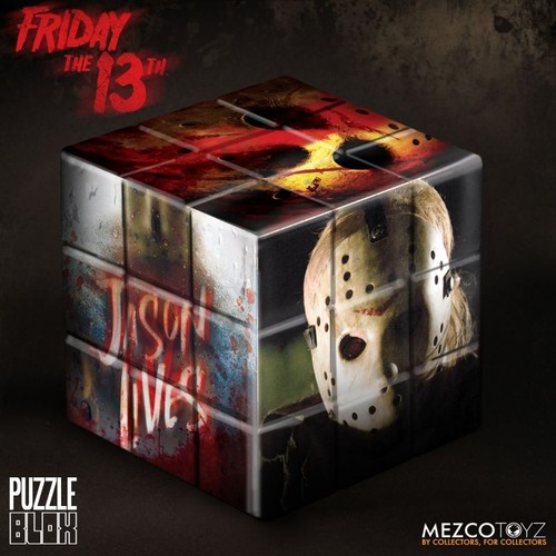 MEZCO TOYZ PUZZLE CUBE BLOX RUBIK CUBE LOOK JASON FRIDAY THE 13TH GAME NIB