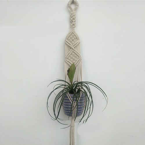 Vintage Macrame Plant Hanger Indoor Outdoor Hanging Planter Pot Basket Jute Rope