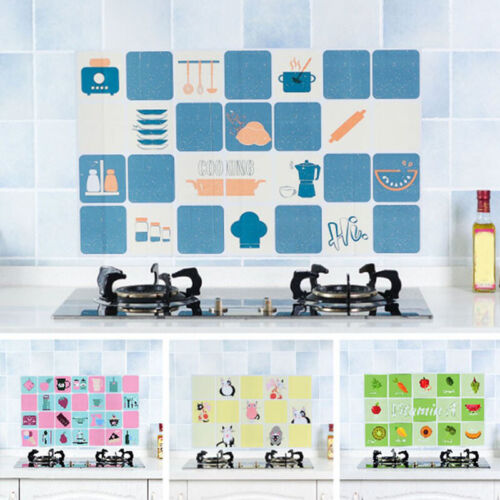 Kitchen Waterproof Anti-Oil Tile Decal Wall Sticker Self-adhesive Wallpaper 