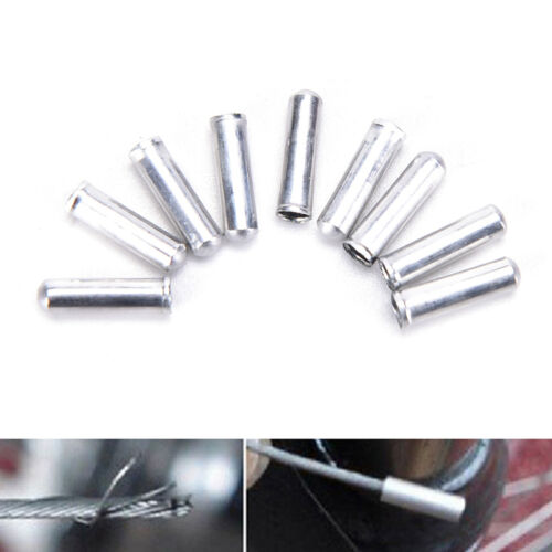 100pcs Bicycle Shifter Brake Gear Inner Cable Tips Ends Caps Crimp Ferrule New 