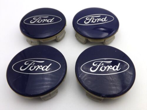 Ford Wheel Center Cap Set of 4 Blue C-Max Edge Focus Escape Rim OEM 2 1/8" Fair 