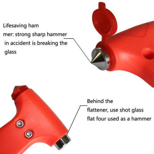 2 In 1 Car Glass Window Breaker Emergency Hammer Seat Belt Cutter P &T 