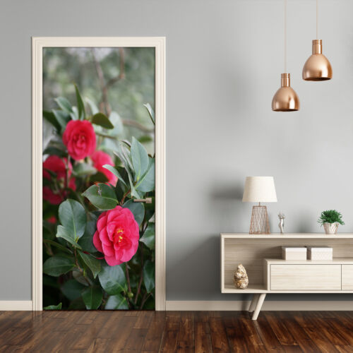 Details about   3D Home Art Door Wall Self Adhesive Removable Sticker Flowers Plants Camellia 