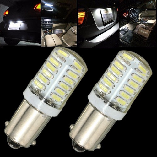 2x BA9S T11 T4W 3014 LED 24-SMD Car Side Light Bulb Interior Lamp White DC 12V !