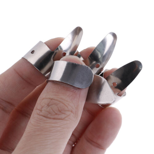 4Pcs Guitar accessories finger picks plectrums metal slide tools—HQ