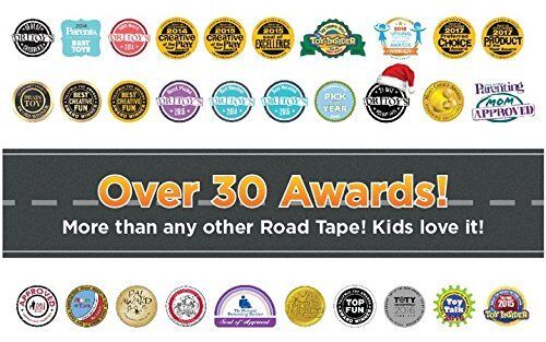 Road Play Tape Builder Set 4 Sticker Roll 30’ x 2” Road 6 Curves 