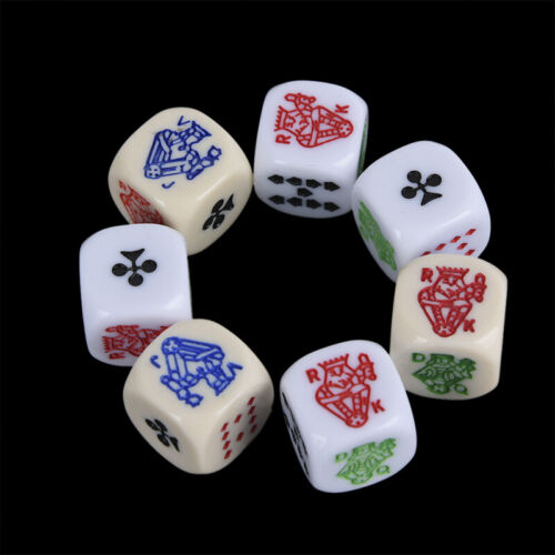 Details about  / 10pcs Acrylic Carving Dice 16mm Round Corner High-end Poker Dice For Game H^dm