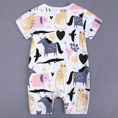 Toddler Kids Baby Boys Cartoon Romper Jumpsuit Outfit Clothes Summer Playsuits
