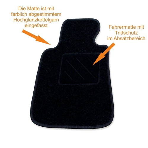 Ruvido conducente Tappetino ZERO NERO PER FORD TOURNEO CONNECT STATION WAGON ANNO 03//03-02//07